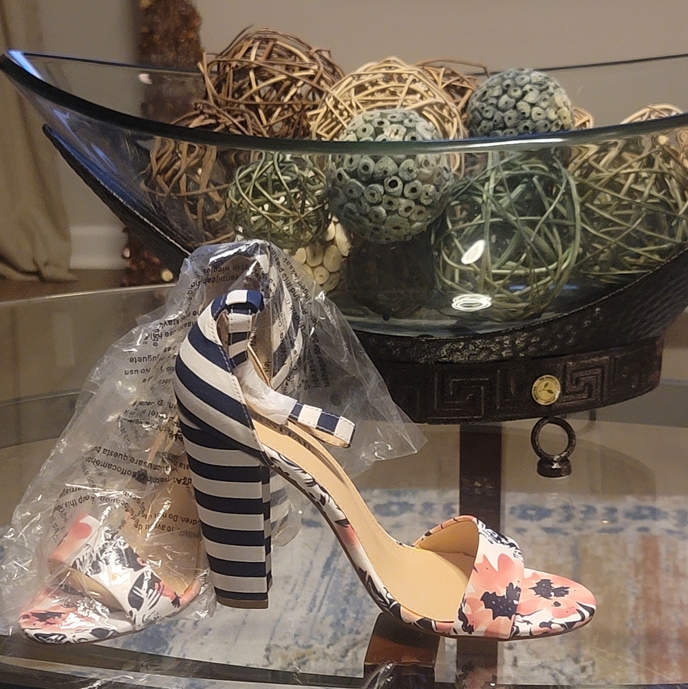 Striped and Floral Women's Heels